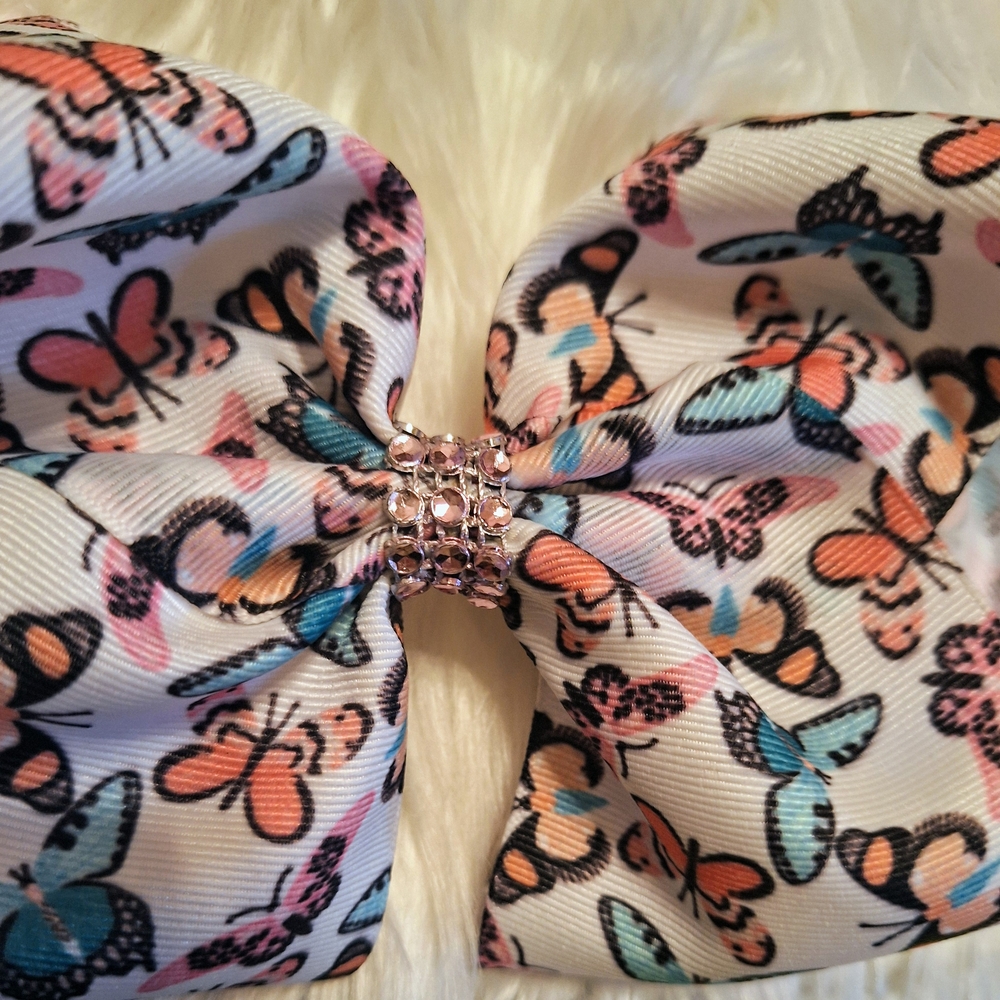 Butterfly Print Kids Hair Bow